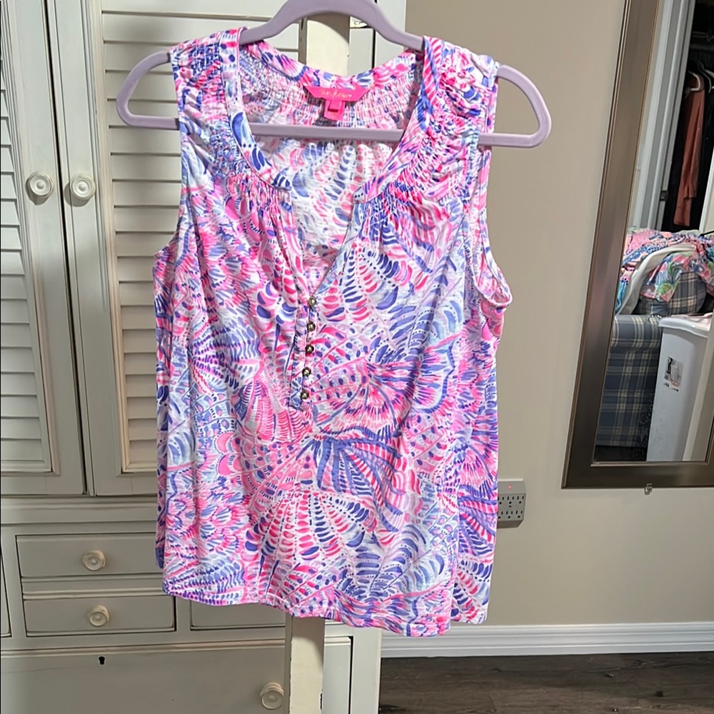 Lilly Pulitzer Pink and Purple Sleeveless Top